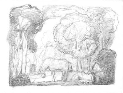 Drawing_64__Landscape_With_Horse____1992___8x11___Direct
