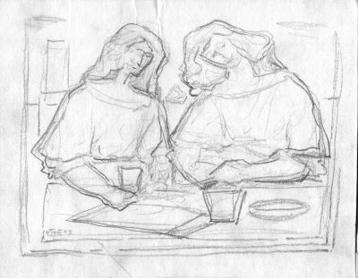 Drawing_104_Board_5BTwo_Women_With_Cups5D___1993___7x8___Direct
