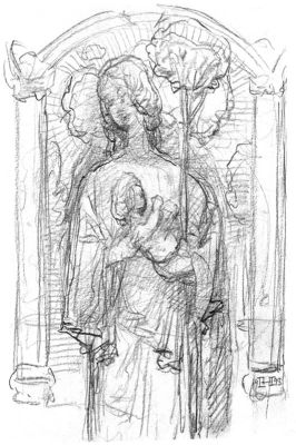 Drawing_53__Pencil_Sketch___1993___8x10___Xmas_Card_size__Direct
