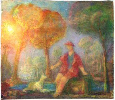 Man_With_a_Dog_Sunset_2000_6_5x7_5_Direct
