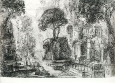 Drawing_133_-_Sketch_For_Dawn_Of_Avalon__2002__8x12__Direct
